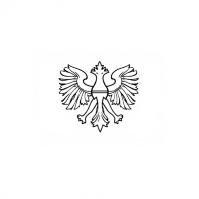 Drapeau de Pologne Coloriage