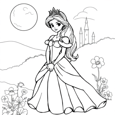 Livre de coloriage : jeu de coloriage des princesses