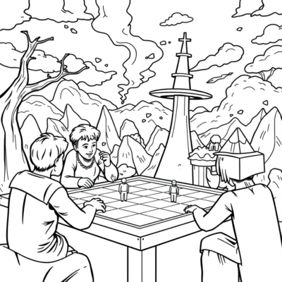 Coloriez : jeu de société coloriant