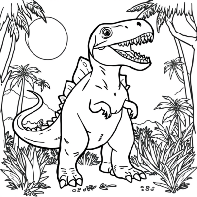 Livre de coloriage : jeux pour enfants, coloriages de dinosaures