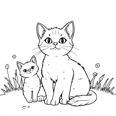 Livre de coloriage : jeux pour enfants, coloriages de chatons