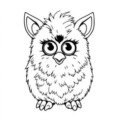 Cahier de coloriage : jeux de coloriage Furby