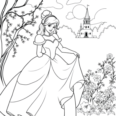 Livre de coloriage : jeux de coloriage Cendrillon