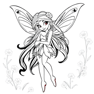 Livre de coloriage : jeux de coloriage avec Winx