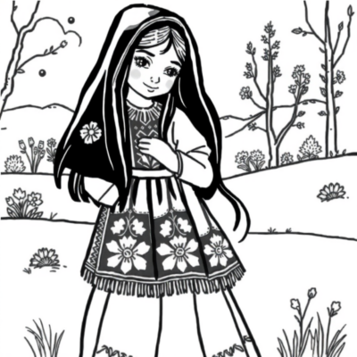 Livre de coloriage : coloriages de broderie kaszubienne pour enfants