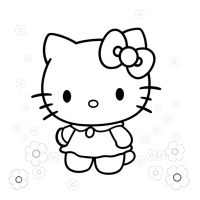 Coloriage Hello Kitty Kuromi