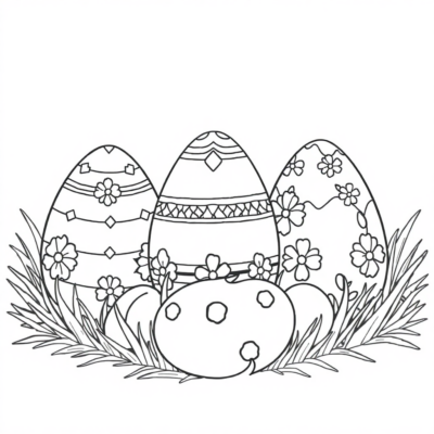 Oeufs de Pâques Coloriage