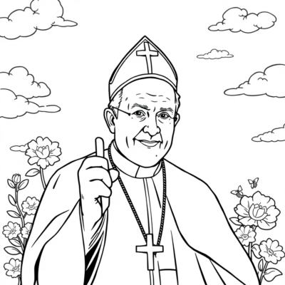 Livre de coloriage : Jean-Paul II, coloriages pour enfants