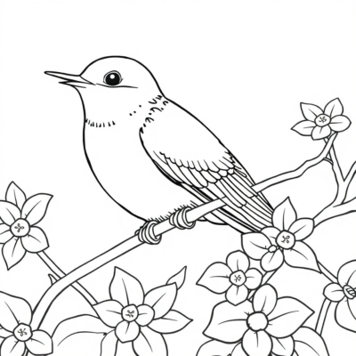 Colorier : hirondelle, livre de coloriage pour enfants