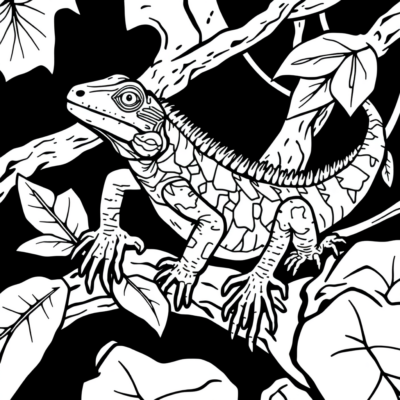 Dessin de coloriage de lézard