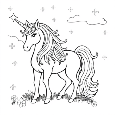 licorne coloriage