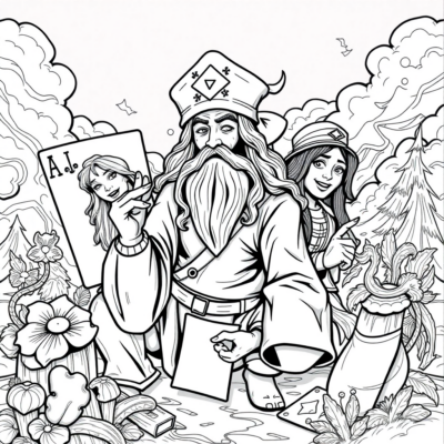 Livre de coloriage : cartes à jouer