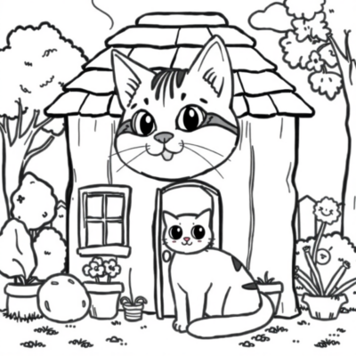 Livre de coloriage : la maison des chats de Gabi