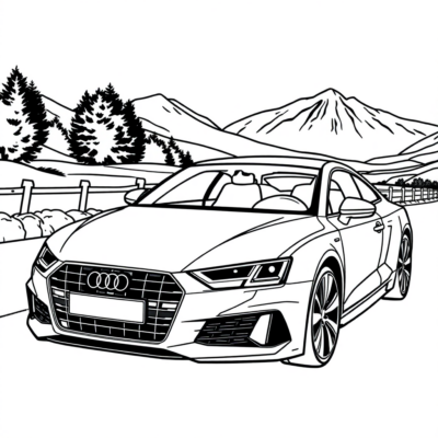 Livre de coloriage Audi