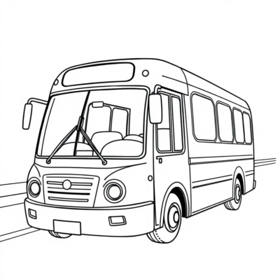 Livre de coloriage Autobus