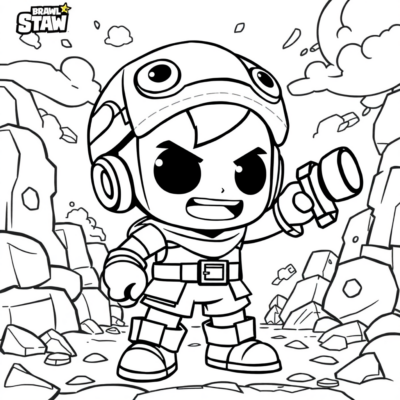 Coloriage : coloriage Brawl Stars Grom