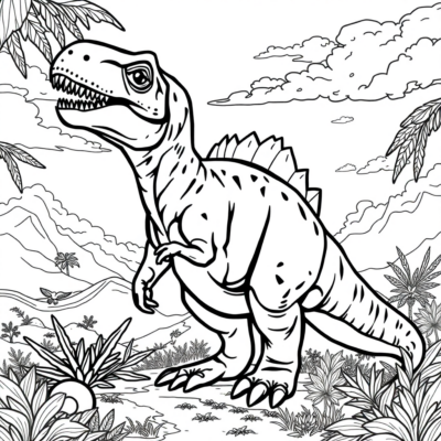 Livre de coloriage : coloriage de dinosaure
