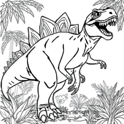 Livre de coloriage Dinosaure