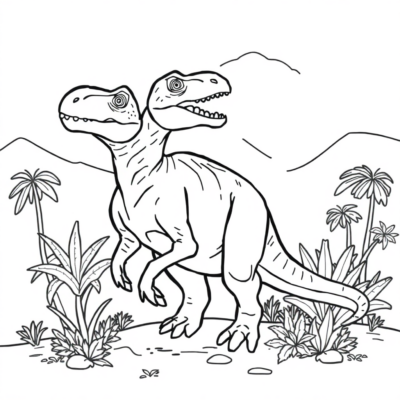 Carnet de coloriage : dinosaures amusants