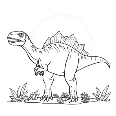 Dessin à colorier de dinosaure