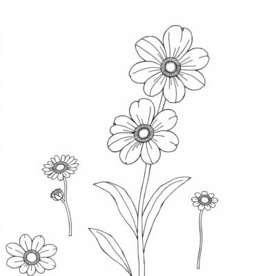 Livre de coloriage : coloriage pour enfants fleurs