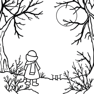 Livre de coloriage : livre de coloriage pour enfants hiver