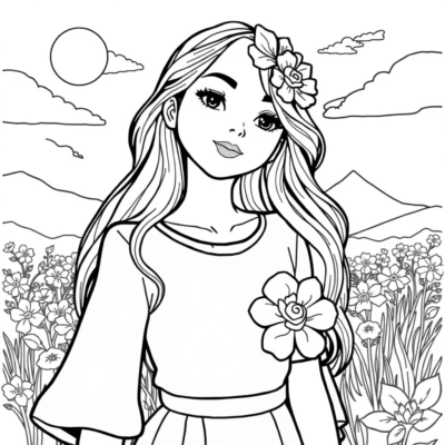 Coloriage : coloriage pour filles à imprimer