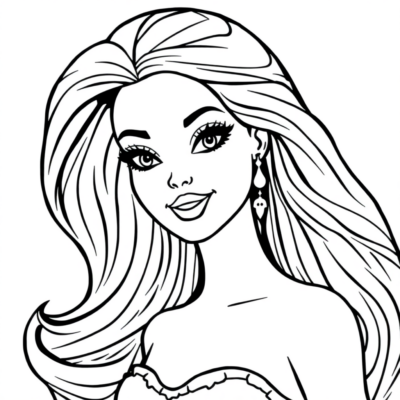 Coloriage à imprimer Barbie
