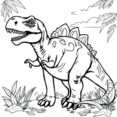 Coloriage à imprimer dinosaure