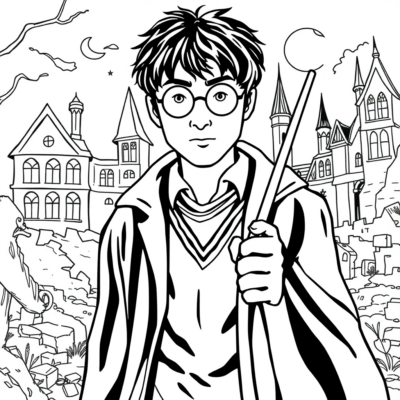 Coloriage à imprimer Harry Potter