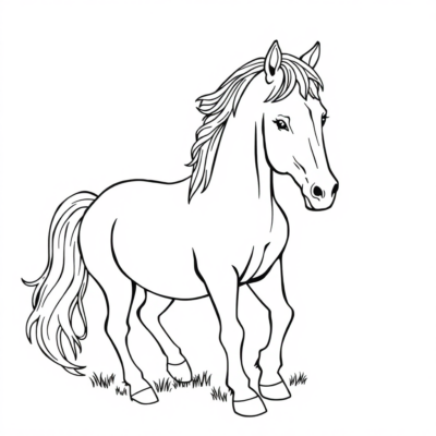 Coloriage à imprimer Cheval