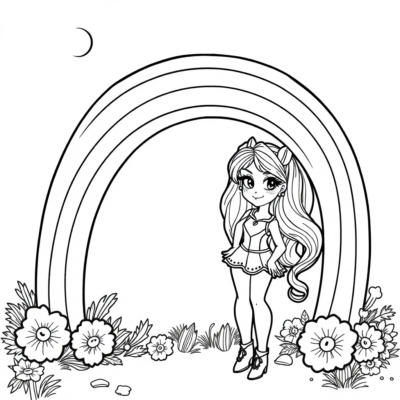 Livre de coloriage à imprimer Rainbow HIGH