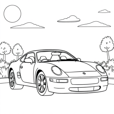Dessin à colorier à imprimer Voiture