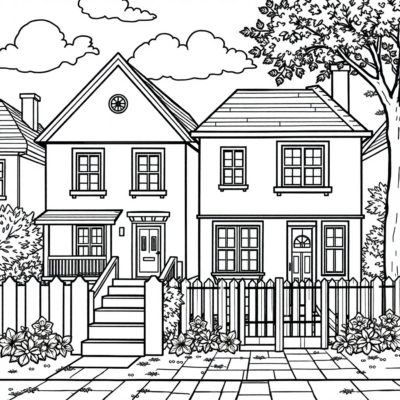 Livre de coloriage Maisons