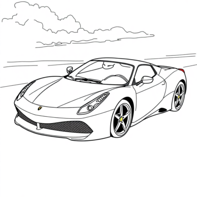 Livre de coloriage Ferrari