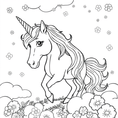 Livre de coloriage de licorne à imprimer