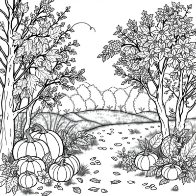 Livre de coloriage Automne