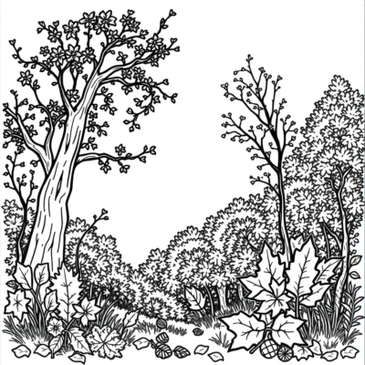 Livre de coloriage : coloriage d’automne