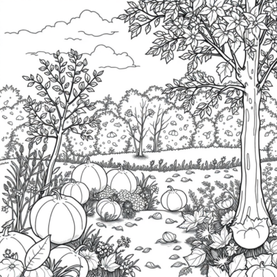 Livre de coloriage d’automne