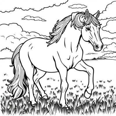 Livre de Coloriage Cheval pour Adultes