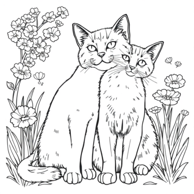 Chatons à colorier : Album de dessins mignons