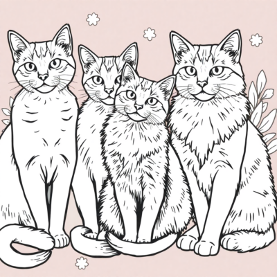 Livre de coloriage des chatons