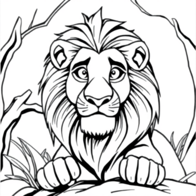 Livre de coloriage Le Roi Lion
