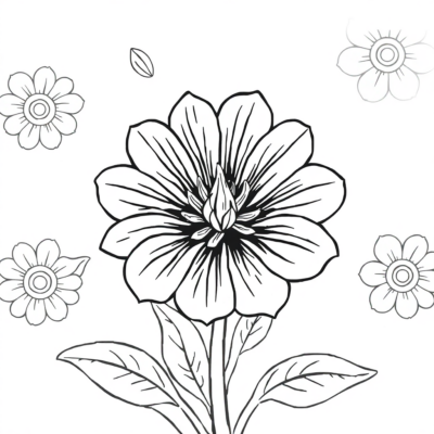 Coloriage Fleurs à Imprimer