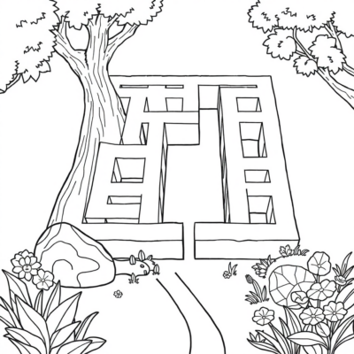 Coloriage : labyrinthe à colorier pour enfant