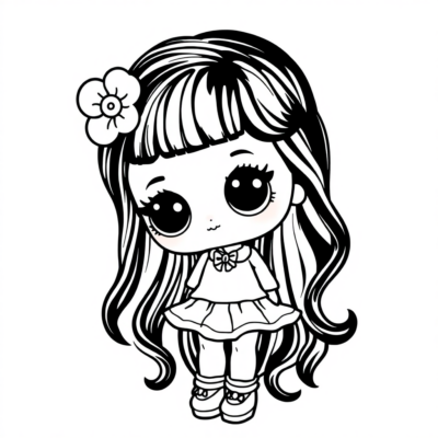 Livre de coloriage de poupées