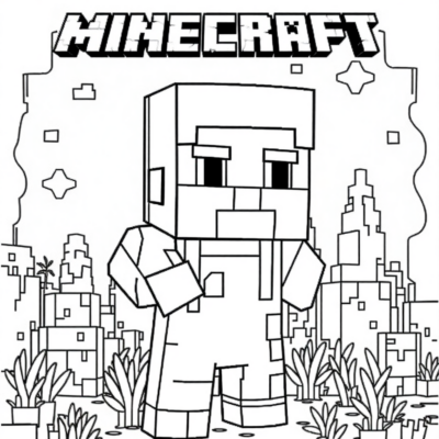 Coloriages inspirés de l’univers Minecraft