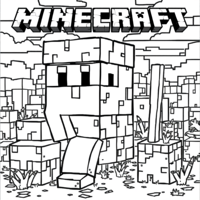 Dessin de coloriage Minecraft à imprimer