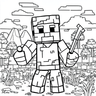 Livre de coloriage : coloriage Minecraft à imprimer