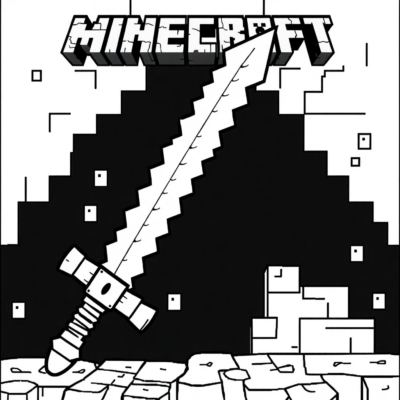 Livre de coloriage Minecraft Épée
